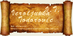 Veroljupka Todorović vizit kartica